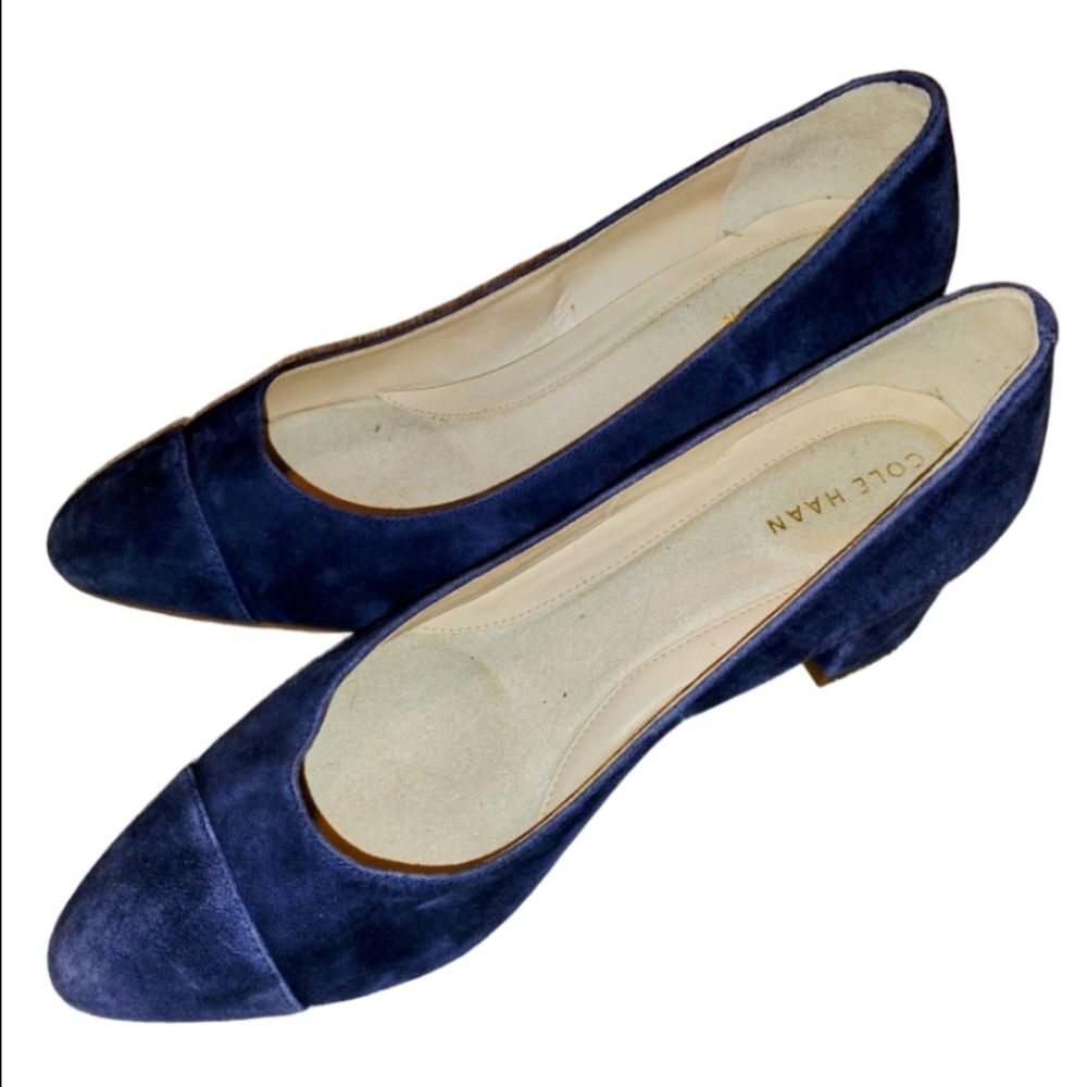 Cole Haan Navy Suede Pumps